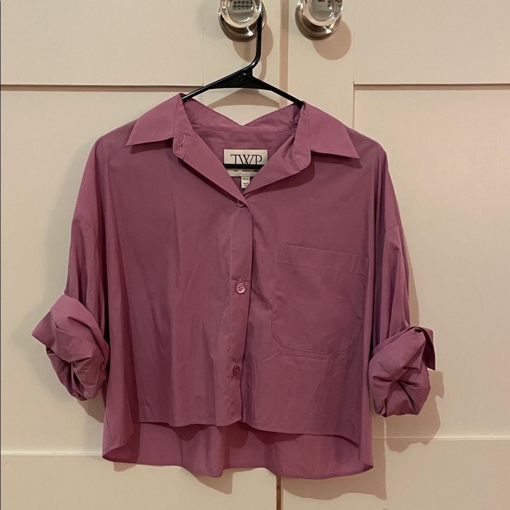 Women's Pink Button-Up Top